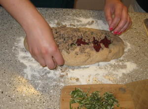 Preparing homemade bread for a Relational Meal Event